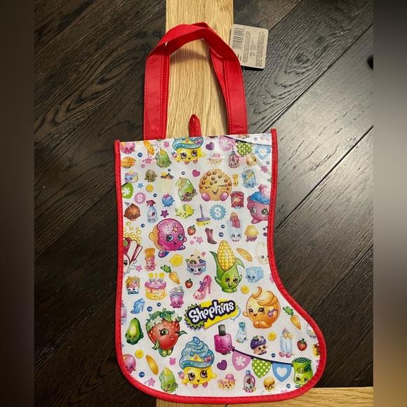 (5 for $15) NWT Shopkins Plastic Reusable Christmas Stocking - Picture 2 of 3